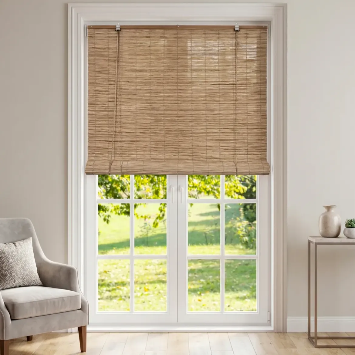 Tenda a rullo esterna effetto rattan (120 x 180 cm) Tanoa Beige
