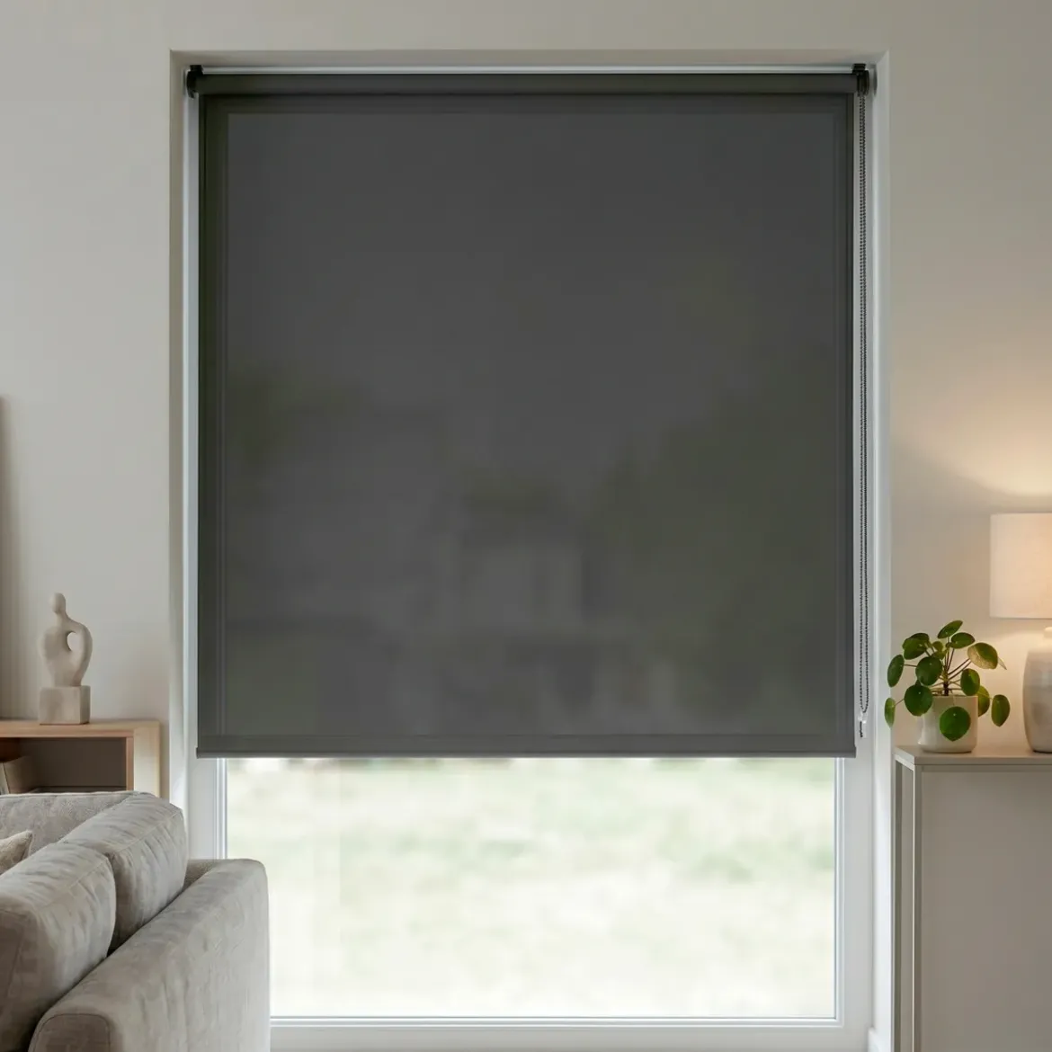 Tenda a rullo filtrante (150 x 180 cm) Pure Grigio cemento