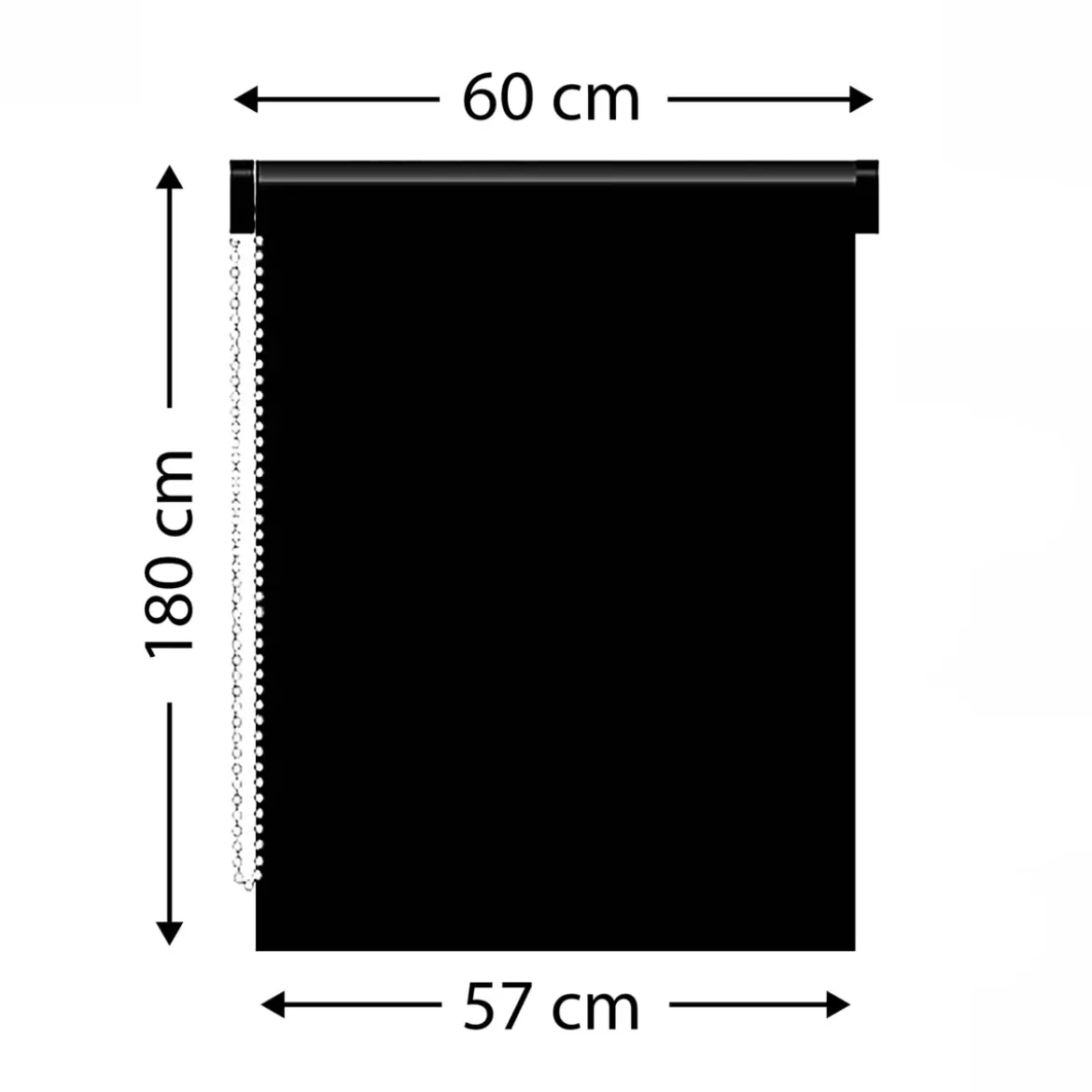 Tenda a rullo filtrante (60 x 180 cm) Pure Bianco