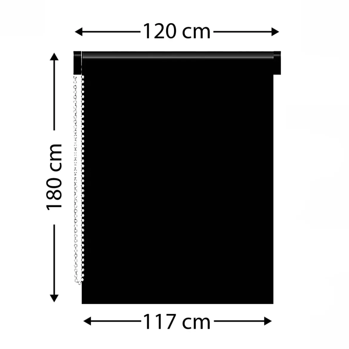 Tenda a rullo filtrante (120 x 180 cm) Pure Bianco