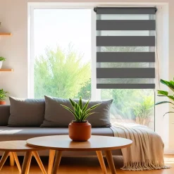 Tenda a rullo Giorno/Notte (75 x 250 cm) Grigio antracite