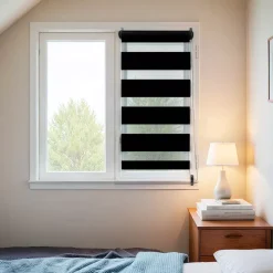 Tenda a rullo Giorno/Notte (60 x 90 cm) Nero