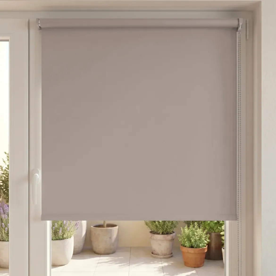 Tenda a rullo oscurante (45 X H180 cm) Tinta unita Beige