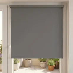 Tenda a rullo oscurante (60 x H90 cm) Tinta unita Grigio
