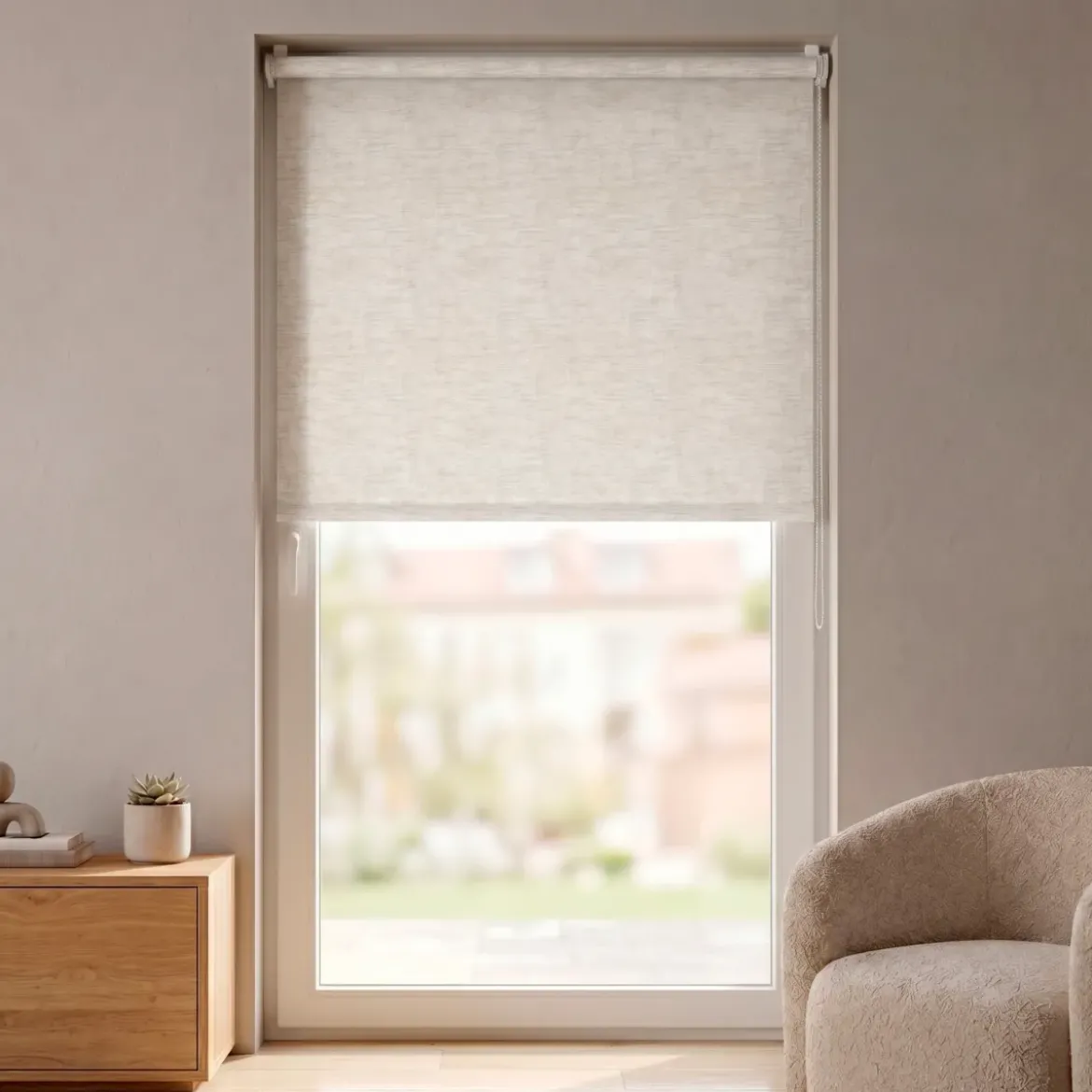 Tenda a rullo oscurante (150 x 180 cm) Elio Beige mélange