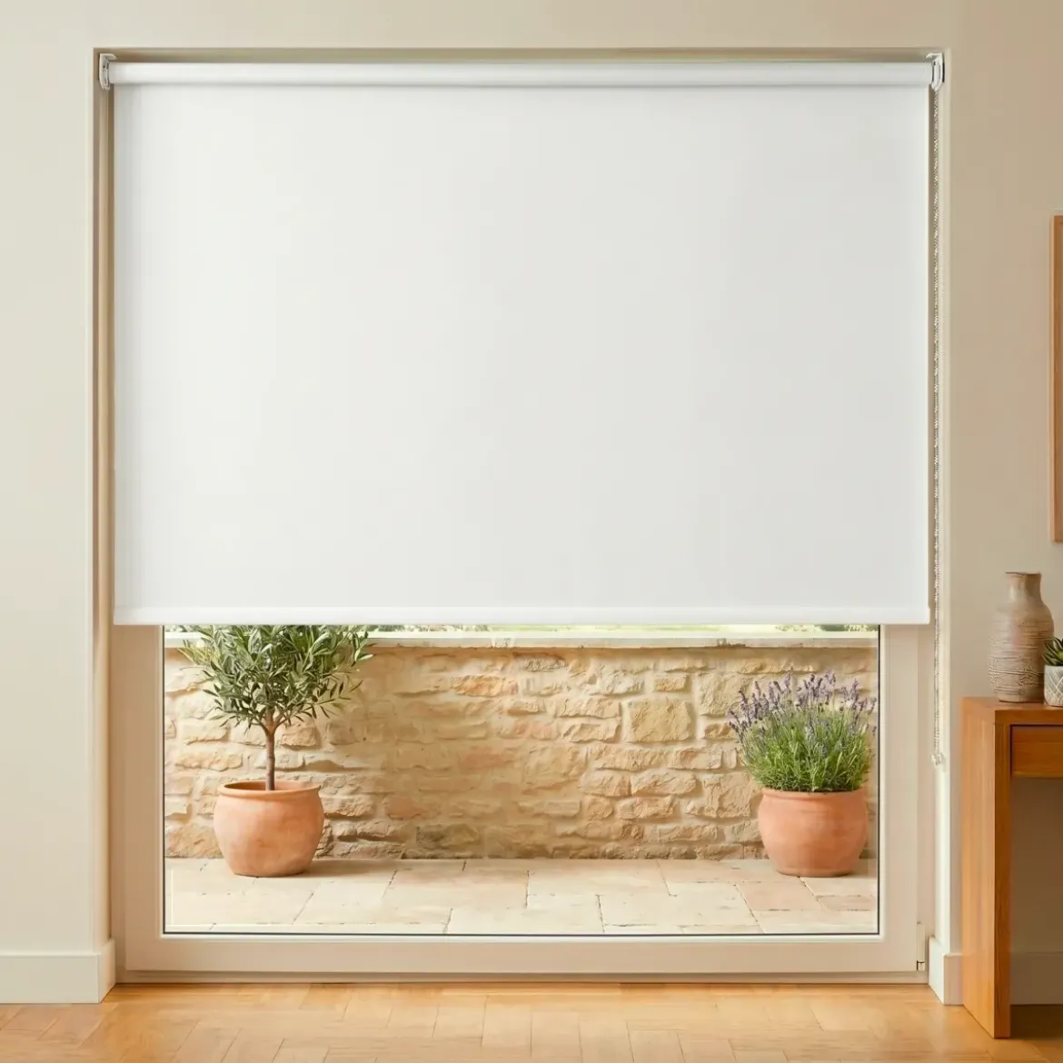 Tenda a rullo oscurante (180 x 180 cm) Tinta unita Bianco