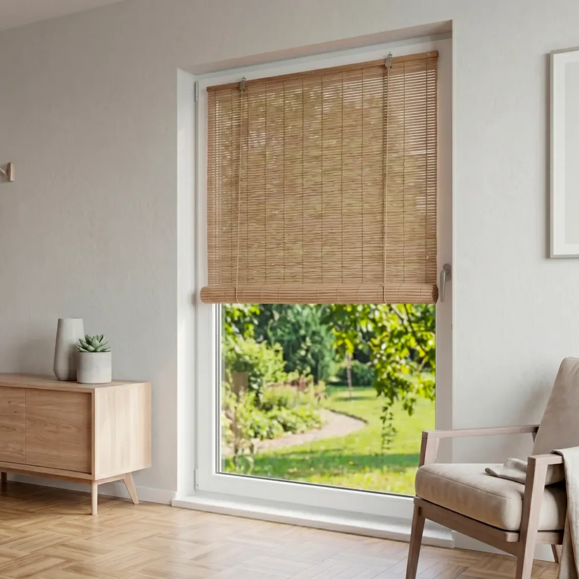 Tenda avvolgibile esterna effetto rattan (150 x 180 cm) Tanoa Beige