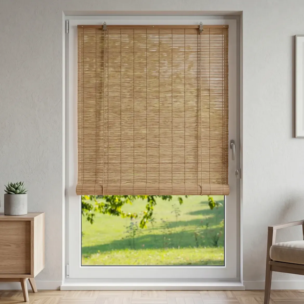 Tenda avvolgibile esterna effetto rattan (150 x 180 cm) Tanoa Beige