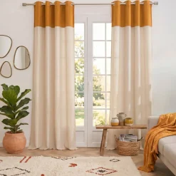 Tenda bouclé (180 x 260 cm) Ava Giallo ocra