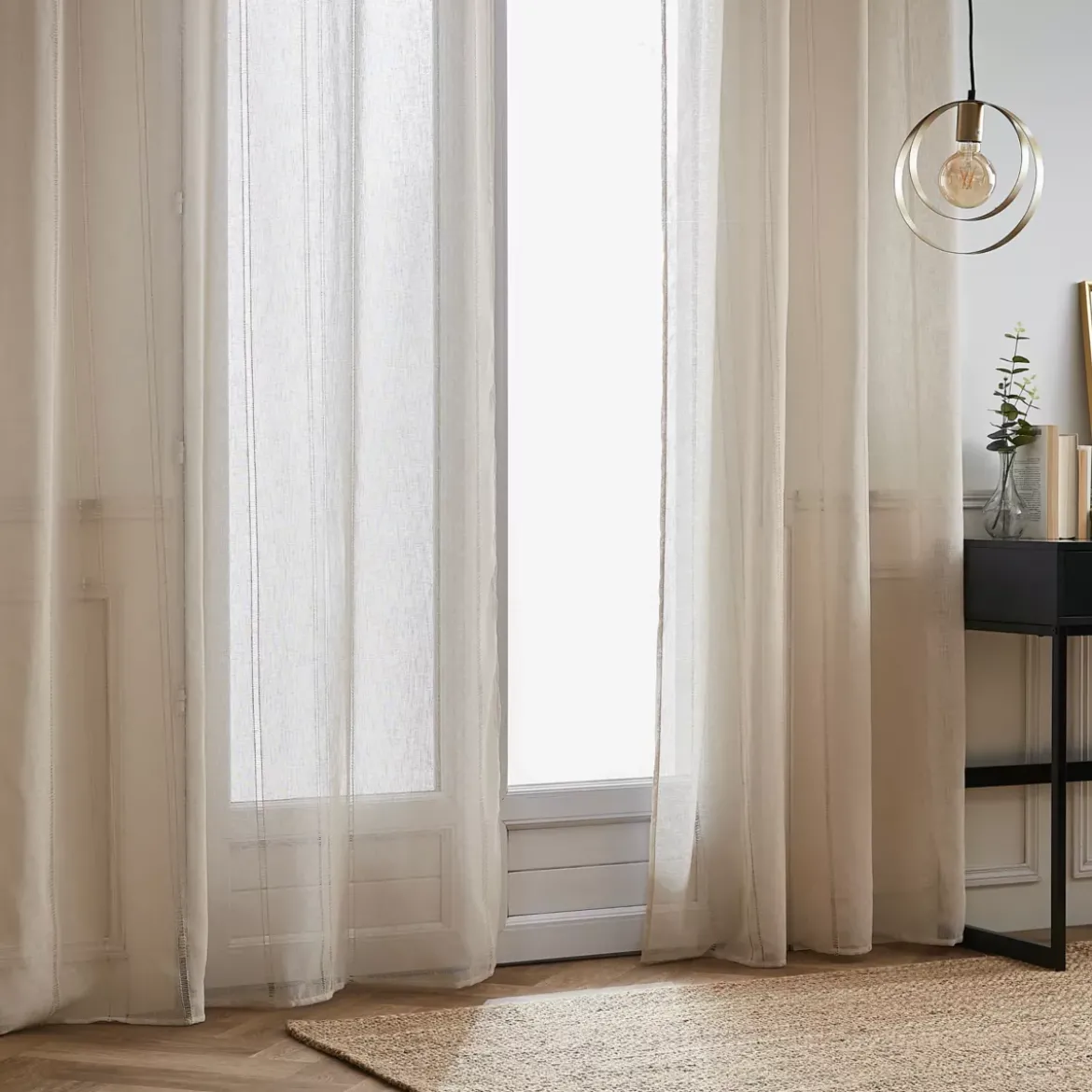 Tenda con occhielli (140 x 280 cm) Leontina Beige