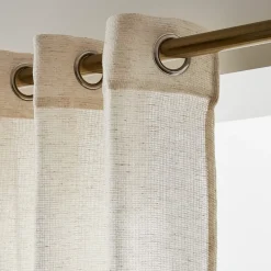 Tenda con occhielli effetto lino (280 x 240 cm) Luca Beige