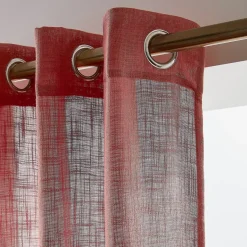 Tenda con occhielli effetto lino (140 x 280 cm) Robin Terracotta