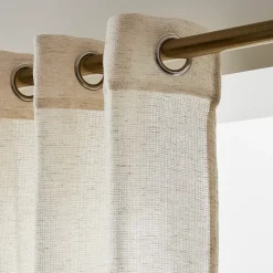 Tenda con occhielli effetto lino (140 x 280 cm) Luca Beige