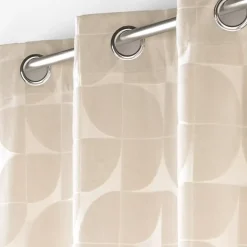 Tenda con occhielli velluto (135 x 260 cm) Geolia Beige