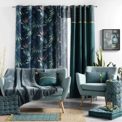 Tenda cotone (140 x 240 cm) Artchic Blu ottanio