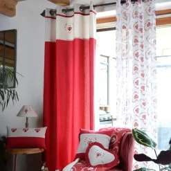 Tenda cotone (140 X 260 cm) Pauline Rosso