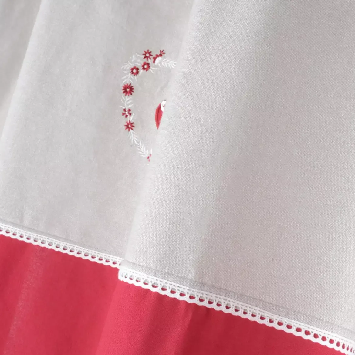 Tenda cotone (140 X 260 cm) Pauline Rosso