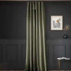 Tenda cotone regolabile (140 x max 270 cm) Sixtine Verde rosmarino