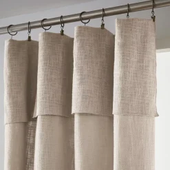 Tenda cotone regolabile (140 x max 270 cm) Sixtine Beige