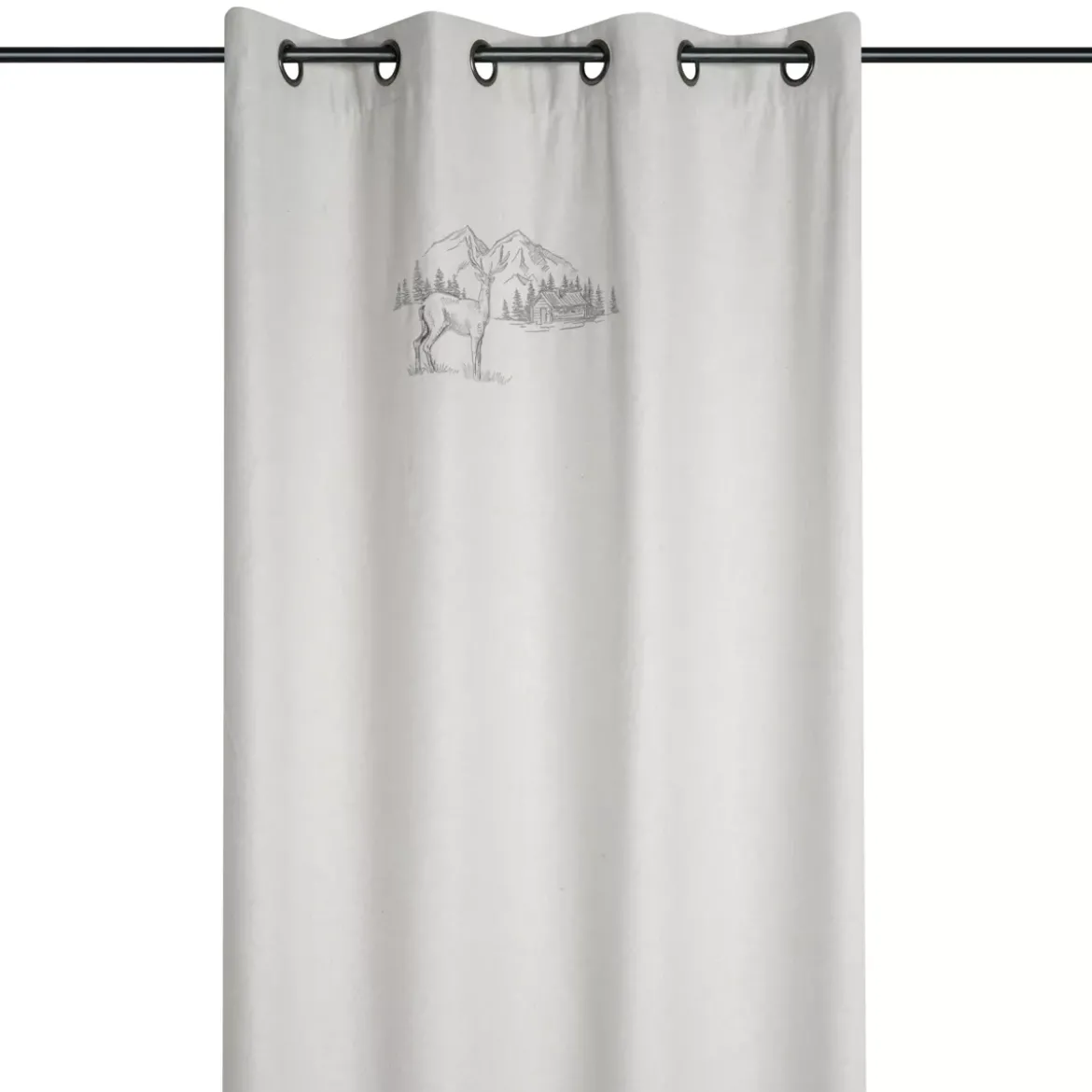 Tenda effetto lana (135 x 260 cm) Planay Ecru