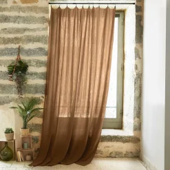 Tenda garza di cotone regolabile (180 x max 300 cm) Gaïa Camel