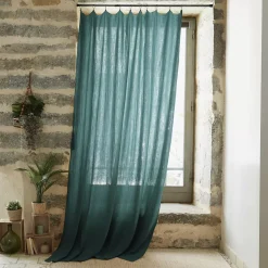 Tenda garza di cotone regolabile (140 x max 300 cm) Gaïa Blu anatra