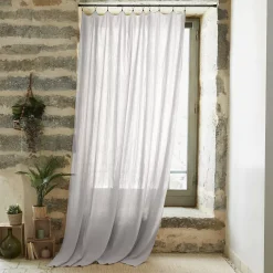 Tenda garza di cotone regolabile (180 x max 300 cm) Gaïa Grigio nuvola