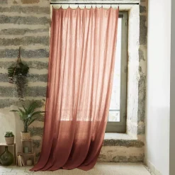 Tenda garza di cotone regolabile (140 x max 300 cm) Gaïa Rosa pesca