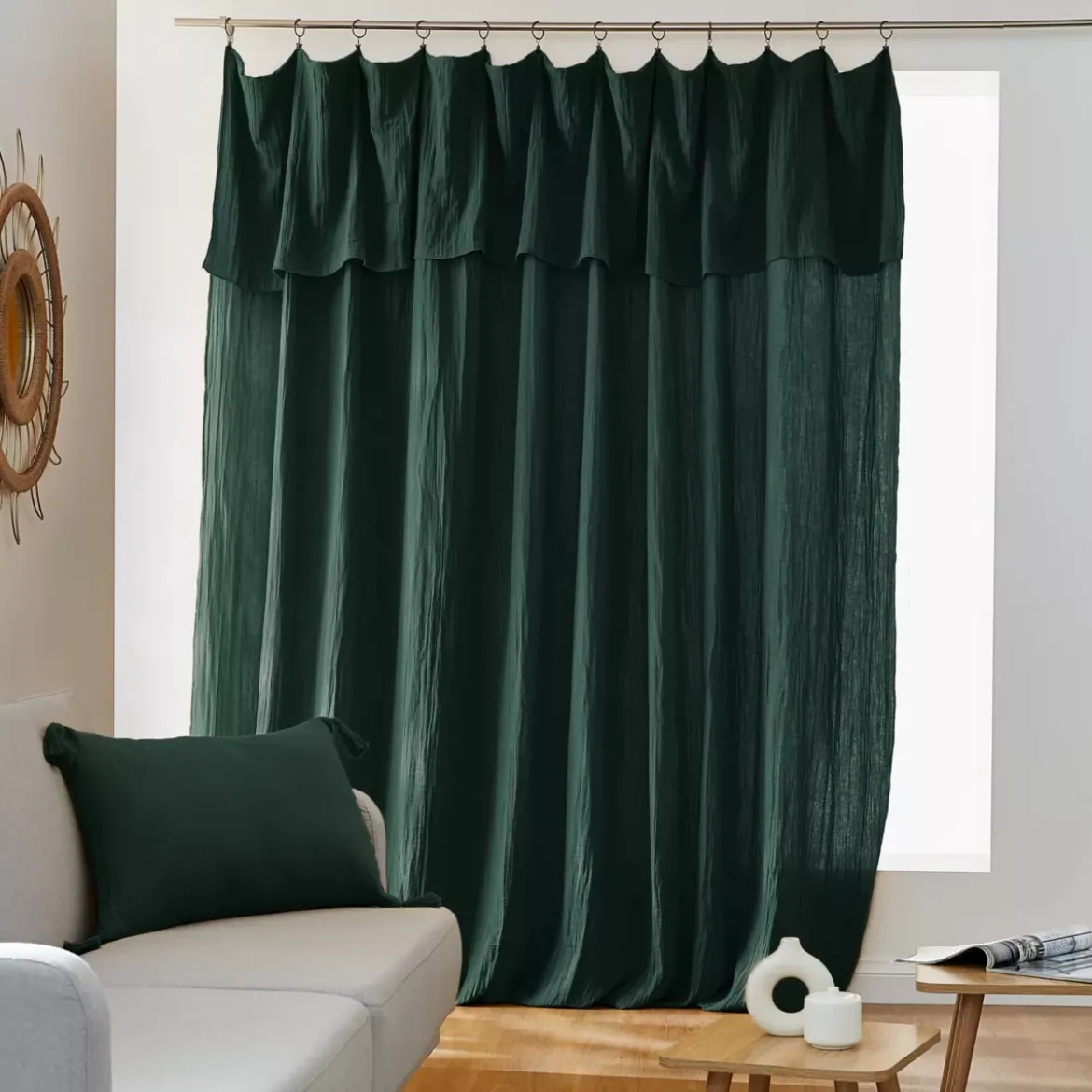 Tenda garza di cotone regolabile (280 x 300 cm) Gaïa Verde abete