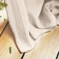 Tenda in garza di cotone a passanti nascosti (140 x 240 cm) Gaïa Beige pampa