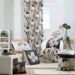 Tenda in cotone (140 x 260 cm) Tilda Grigio