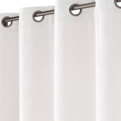Tenda in flanella in rilievo (140 x 260 cm) Java Bianco