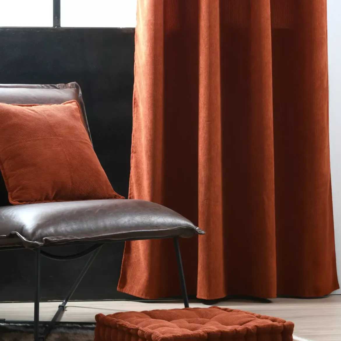 Tenda in velluto (140 x 260 cm) Dandy Terracotta