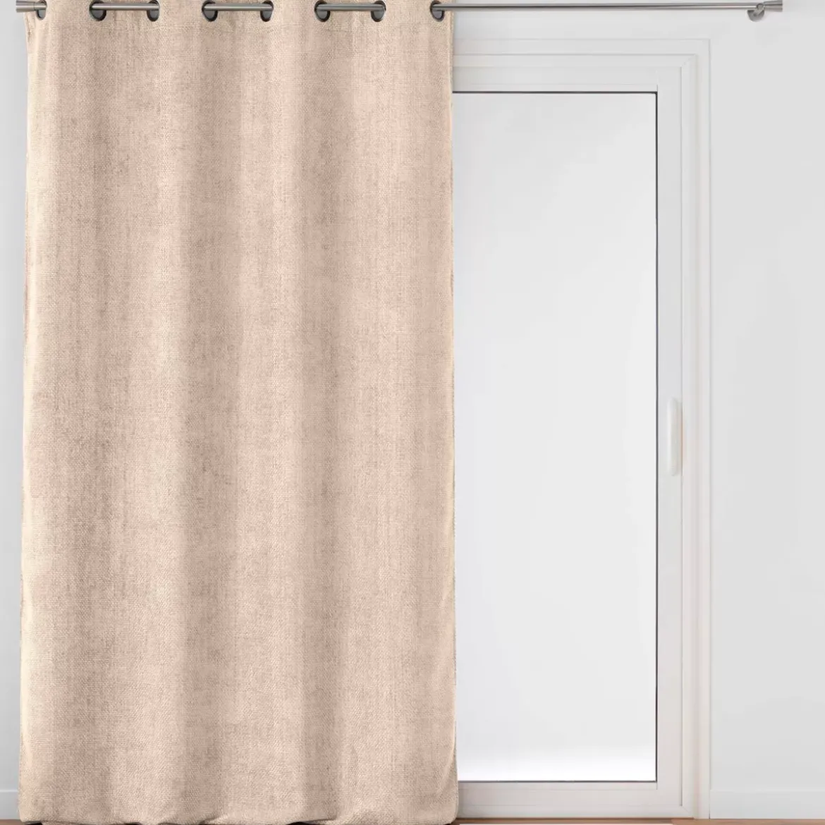 Tenda in velluto chenille (140 x 260 cm) Leo Ecru