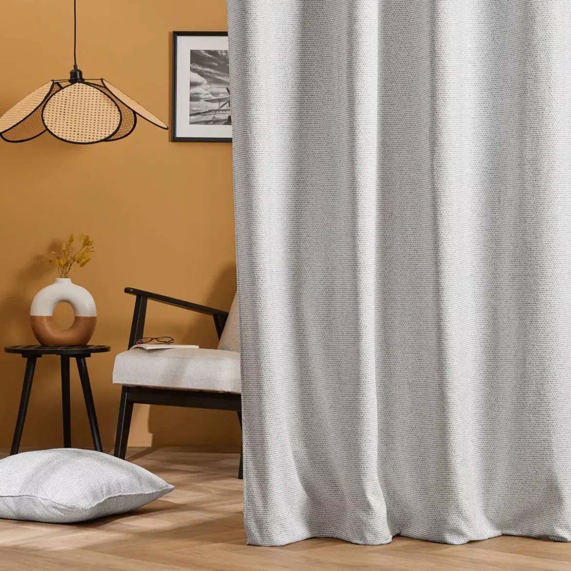 Tenda Jacquard (140 x 240 cm) Oscar Grigio perla