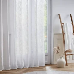 Tenda larga effetto lino (400 x 240 cm) Robin Bianco