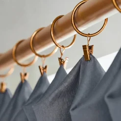 Tenda lyocell Tencel™ regolabile (140 x max 270 cm) Olivia Blu stone