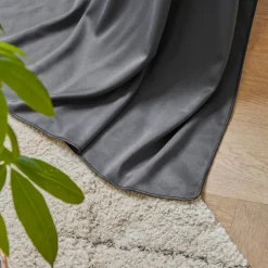 Tenda lyocell Tencel™ regolabile (140 x max 270 cm) Olivia Grigio granito