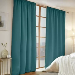Tenda oscurante a passanti nascosti (140 x 240 cm) Calore Blu ottanio