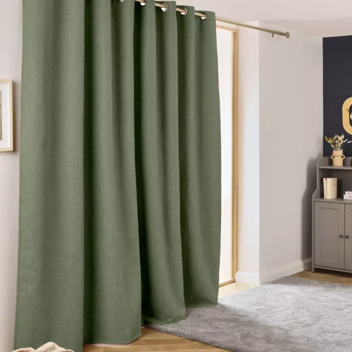 Tenda oscurante termica Alba (280 x 240 cm) Verde cachi