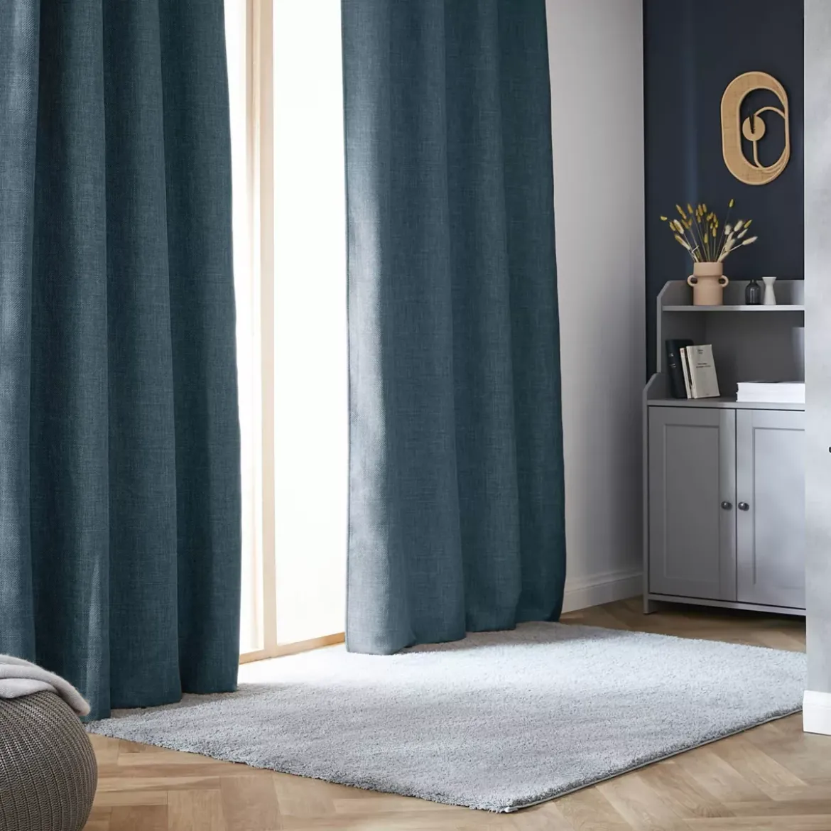 Tenda oscurante termica con passanti nascosti (140 x 240 cm) Alba Blu
