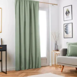 Tenda oscurante termica con passanti nascosti (140 x 240 cm) Minuit Verde kaki