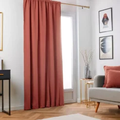 Tenda oscurante termica con passanti nascosti (140 x 240 cm) Minuit Terracotta