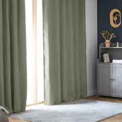 Tenda oscurante termica con passanti nascosti (180 x 260 cm) Alba Verde rosmarino