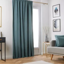 Tenda oscurante termica con passanti nascosti (280 x 240 cm) Minuit Grigio blu