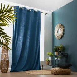 Tenda oscurante velluto (140 x 240 cm) Fern Blu marino
