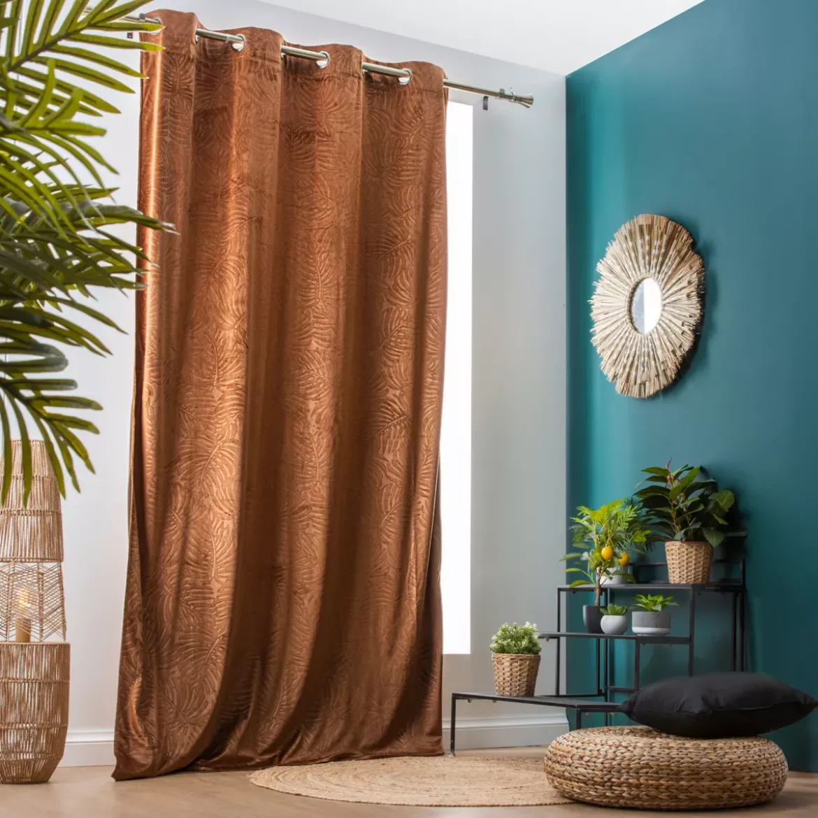 Tenda oscurante velluto (140 x 280 cm) Fern Camel