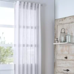 Tenda passanti nascosti trasparente (140 x 260 cm) Madrid Bianco
