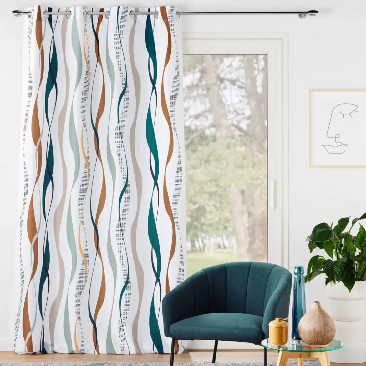 Tenda poliestere (140 x 280 cm) Lisana Multicolore