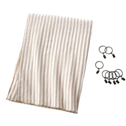 Tenda regolabile in garza di cotone (140 x 180 cm) Gaïa a righe Corda